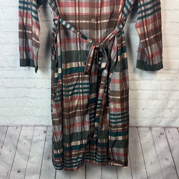 BloomChic Multicolor Plaid Long Sleeve Dress - Picture 6 of 7